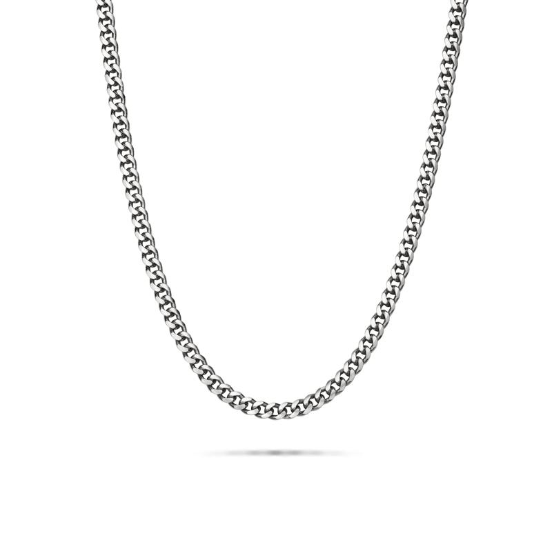 Miami Cuban Chain in 14K White Gold, 3.5MM, 22&rdquo; – Image 1 of 4