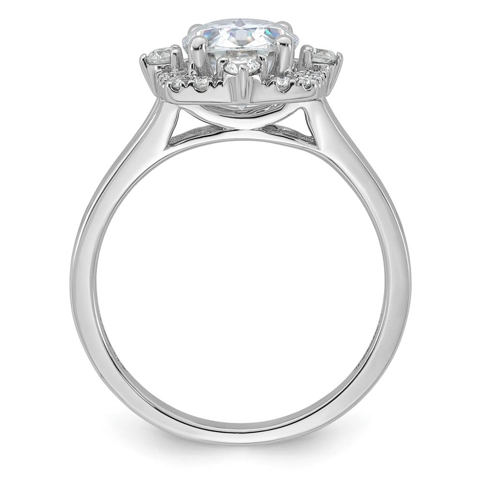Lab-Created Moissanite Ornate Halo Ring in 10K White Gold (2 1/4 ct. dew) – Image 2 of 3
