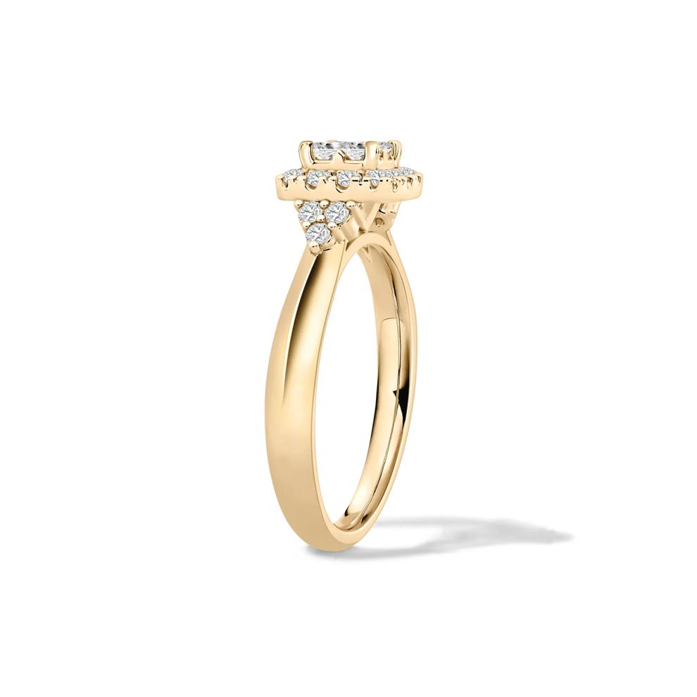 Diamond Princess-Cut Quad Center Composite Ring in 14K Yellow Gold (3/8 ct. tw.) – Image 3 of 4