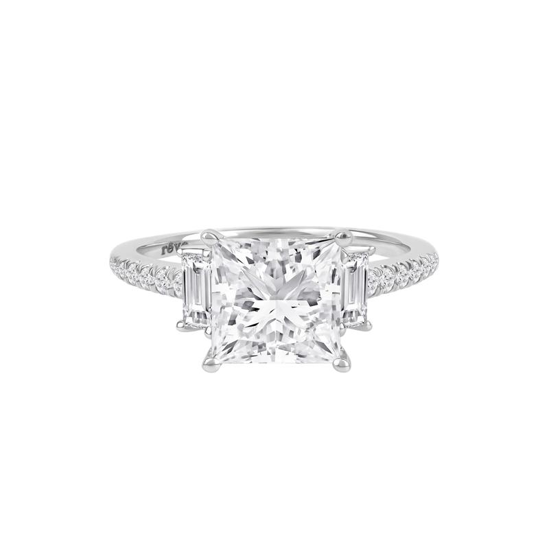 Elena Lab Grown Diamond Engagement Ring in 14K White Gold &#40;3-1/2 ct. tw.&#41; – Image 1 of 5