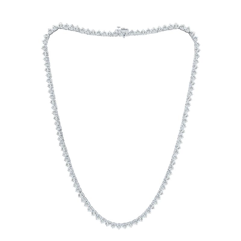 Lab Grown Diamond Tennis Necklace in 14K White Gold &#40;10 ct. tw.&#41; – Image 2 of 3
