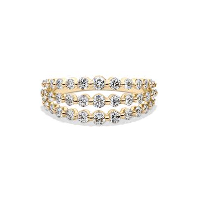 Lab Grown Diamond Three-Row Anniversary Band in 10K Gold (1 ct. tw.)