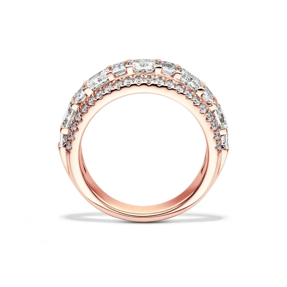 Lab Grown Diamond Multi-Row Anniversary Band in 14K Rose Gold (3 ct. tw.) – Image 2 of 4