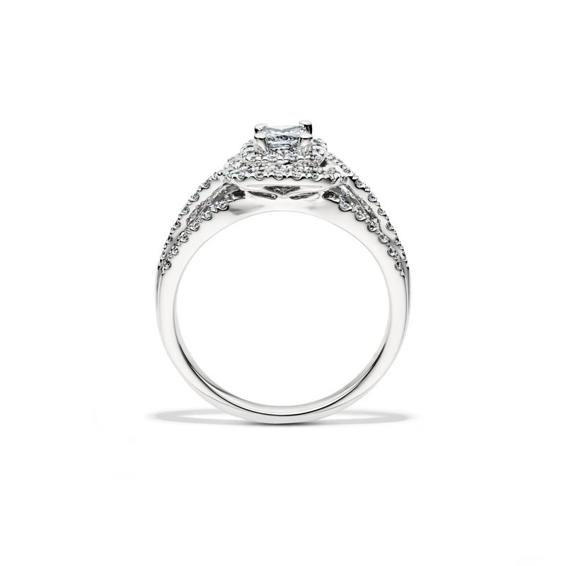 Diamond Double Halo Engagement Ring in 14K White Gold &#40;1 ct. tw.&#41; – Image 2 of 5