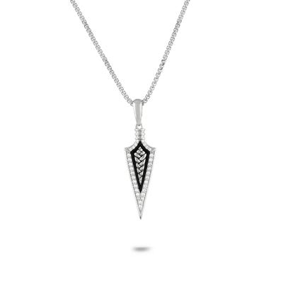 Men's Diamond Arrowhead Pendant Necklace in Sterling Silver (1/4 ct. tw.)