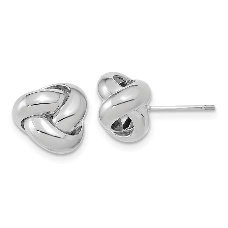 Love Knot Stud Earrings in 14K White Gold – Image 1 of 2