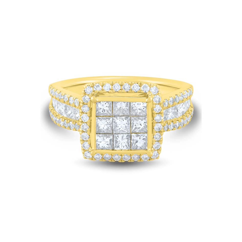 Composite Diamond Engagement Ring in 10K Yellow Gold (2 ct. tw.) – Image 1 of 3
