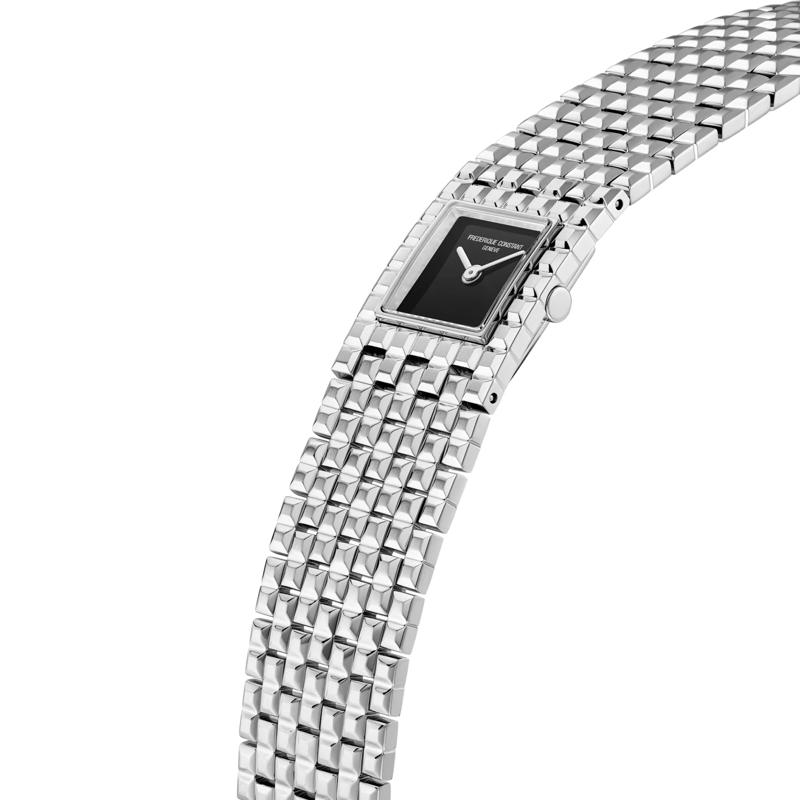 Ladies&#39; Classics Manchette Watch With a Black Dial and Stainless Steel Bracelet – Image 3 of 3