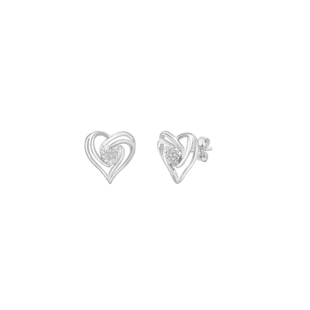 Diamond Heart-Shaped Pendant and Earring Box Set in Sterling Silver – Image 6 of 6