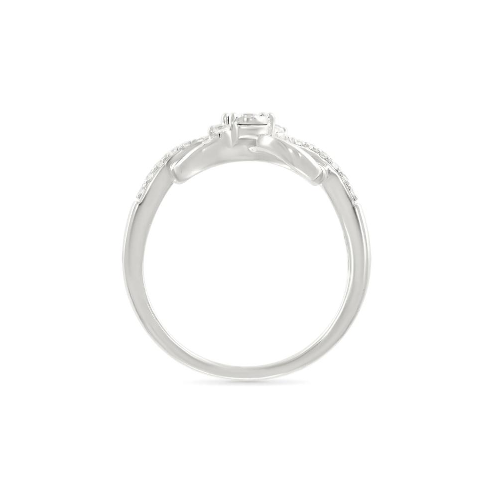 Diamond Accent Infinity Knot Ring in Sterling Silver – Image 2 of 4