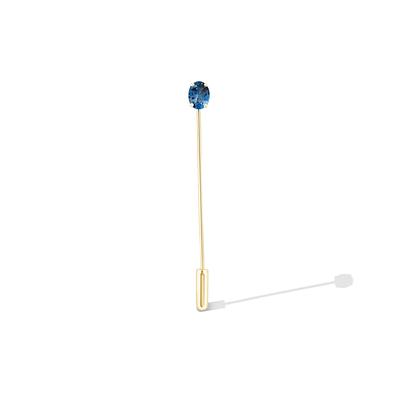 Men's Blue Topaz Lapel Pin in 14K Gold Vermeil