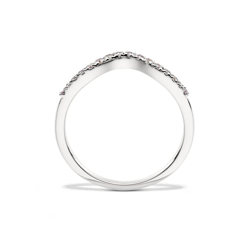 Diamond Contour Wedding Band in 14K White Gold &#40;1/7 ct. tw.&#41; – Image 2 of 4