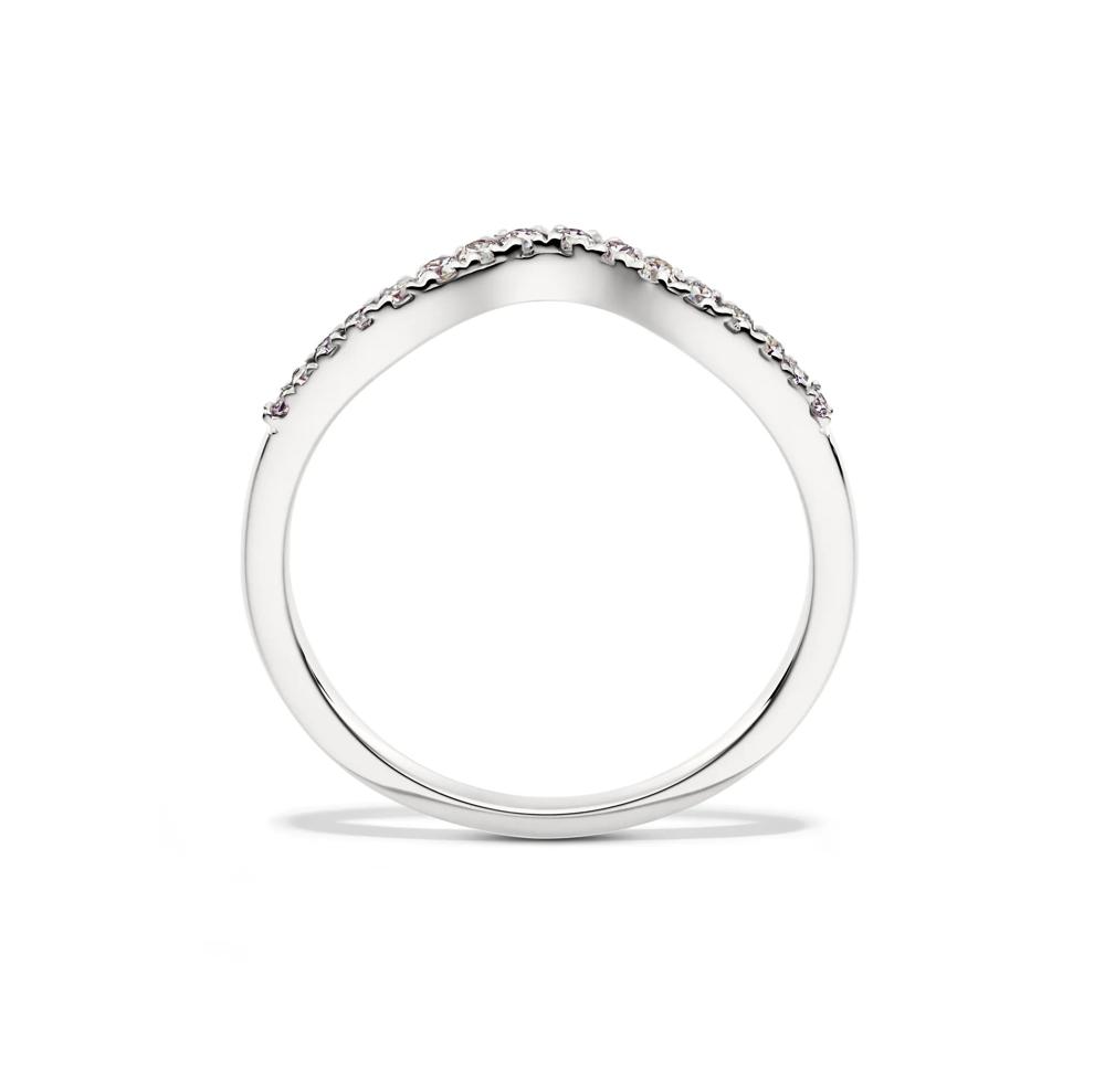 Diamond Contour Wedding Band in 14K White Gold (1/7 ct. tw.) – Image 2 of 4