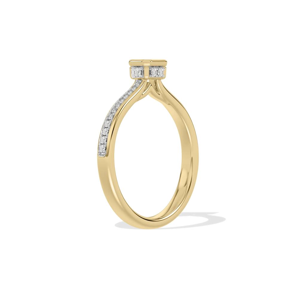 Diamond Emerald-Cut Promise Ring in 10K Yellow Gold (1/4 ct. tw.) – Image 3 of 4