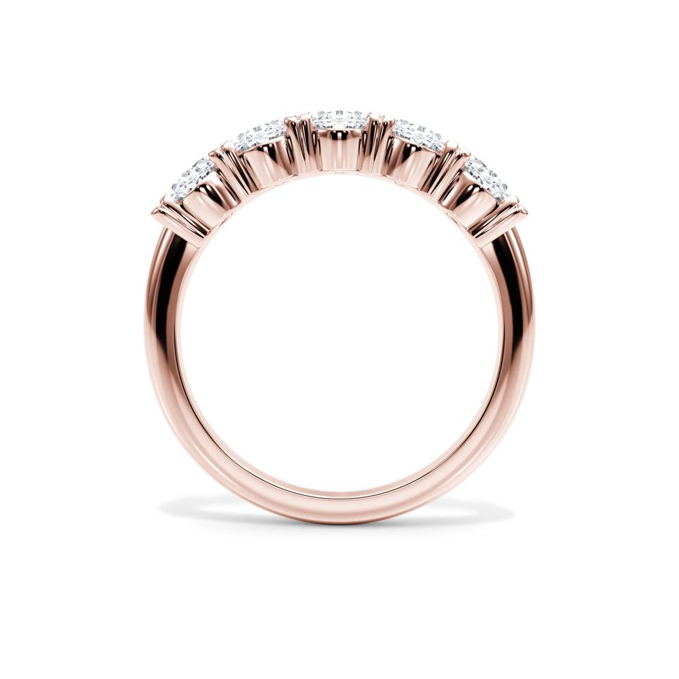 Diamond Oval Five-Stone Anniversary Band in 14K Rose Gold (2 ct. tw.) – Image 2 of 4