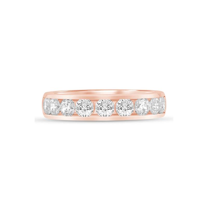 Lab Grown Diamond Channel-Set Band in 14K Rose Gold &#40;1 1/2 ct. tw.&#41; – Image 1 of 3
