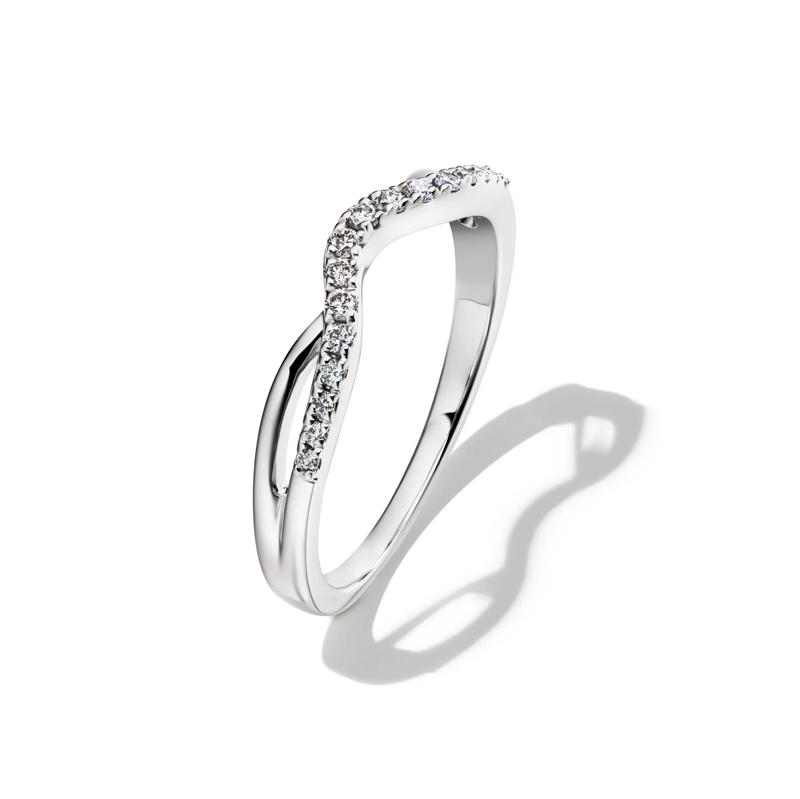Diamond Contour Wedding Band in 14K White Gold &#40;1/7 ct. tw.&#41; – Image 4 of 4