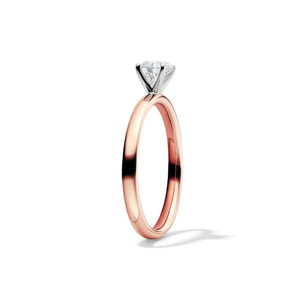 Diamond Round Brilliant Cut Solitaire Engagement Ring in 14K Gold – Image 3 of 5