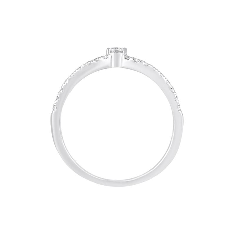 Diamond Contour Band in 10K White Gold &#40;1/5 ct. tw.&#41; – Image 2 of 3