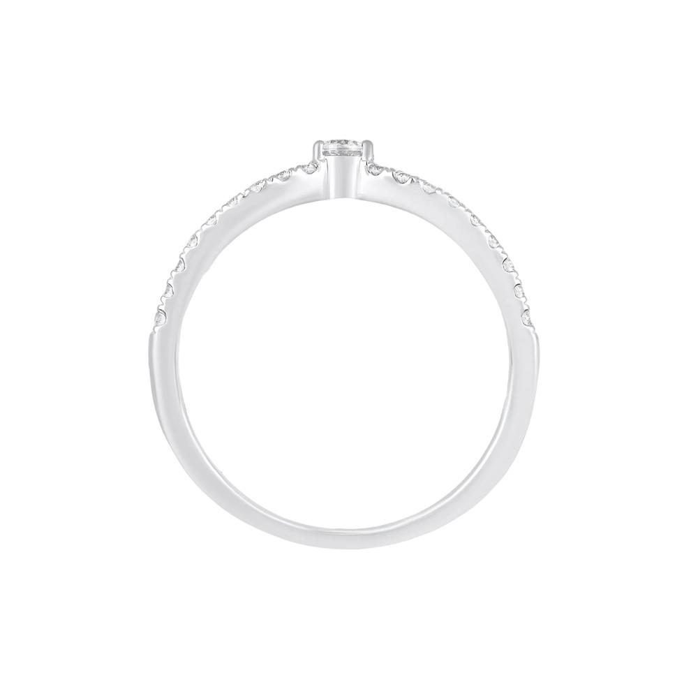 Diamond Contour Band in 10K White Gold (1/5 ct. tw.) – Image 2 of 3