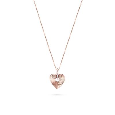 Diamond Heart Pendant in 10K Rose Gold (1/10 ct. tw.)