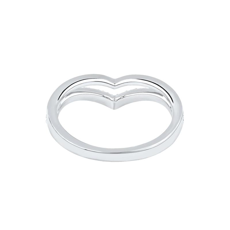 Archer Lab Grown Diamond Chevron Band in 14K White Gold &#40;1/4 ct. tw.&#41; – Image 4 of 5