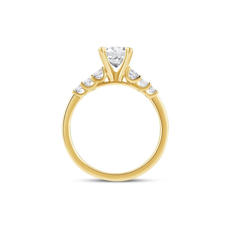 1/4 ct. tw. Brilliant-Round Diamond Semi-Mount Engagement Ring in 14k Yellow Gold &#40;Setting Only&#41; – Image 3 of 6
