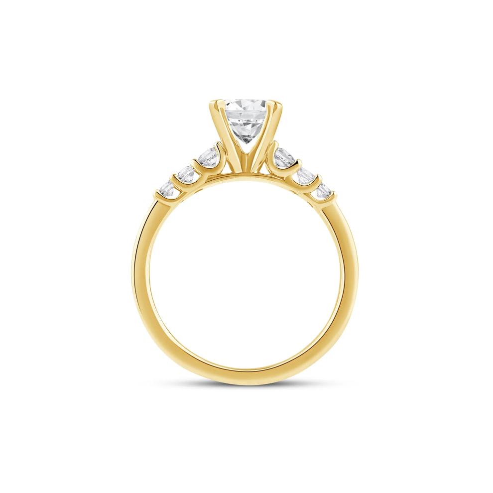 1/4 ct. tw. Brilliant-Round Diamond Semi-Mount Engagement Ring in 14k Yellow Gold (Setting Only) – Image 3 of 6