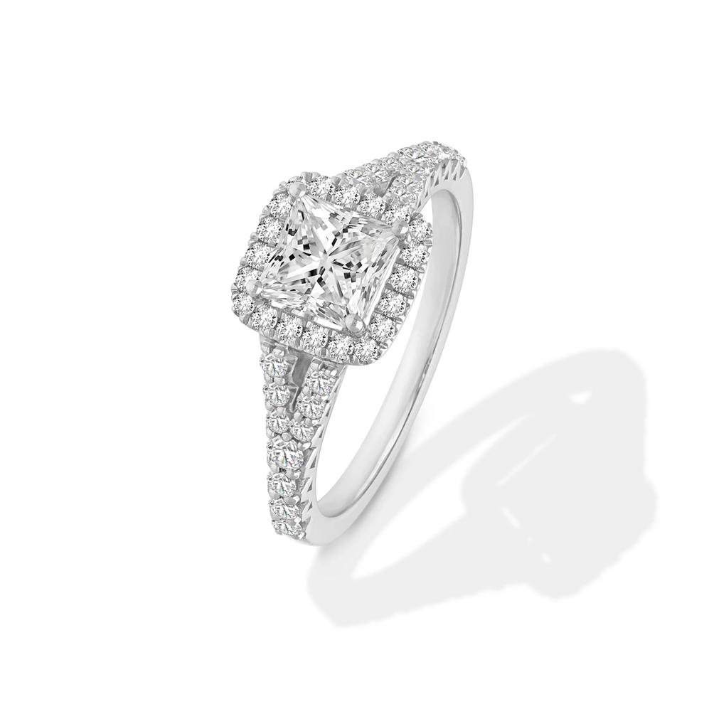 Lab Grown Diamond Princess-Cut Engagement Ring in 10K White Gold (1 1/2 ct. tw.) – Image 4 of 4