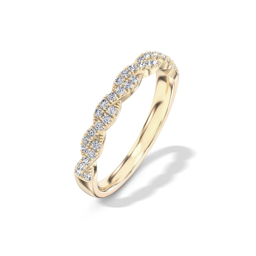 Lab Grown Diamond Twist Band in 10K Yellow Gold (1/3 ct. tw.) – Image 4 of 4
