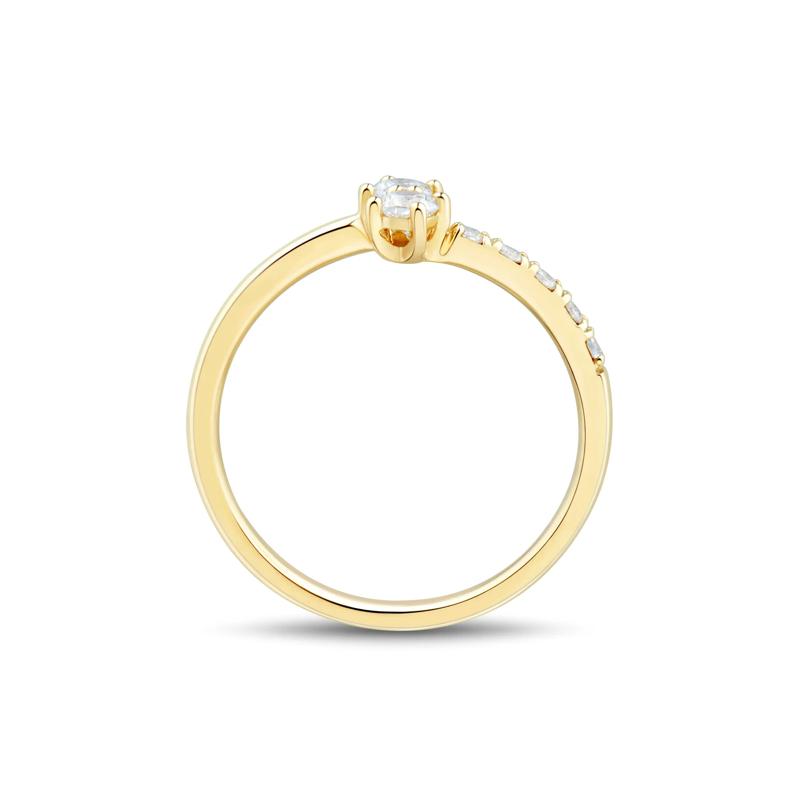 Lab Grown Diamond Bypass Ring in 10K Yellow Gold &#40;1/4 ct. tw.&#41; – Image 2 of 3