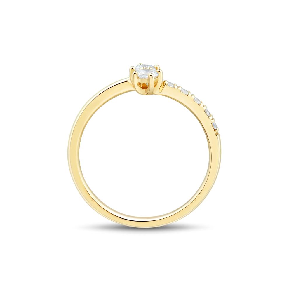 Lab Grown Diamond Bypass Ring in 10K Yellow Gold (1/4 ct. tw.) – Image 2 of 3