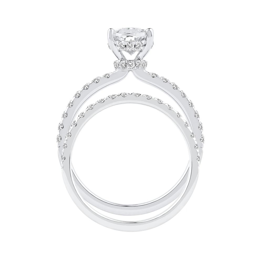 Charlote Lab Grown Diamond Oval Bridal Set in Platinum (2 3/4 ct. tw.) – Image 2 of 5