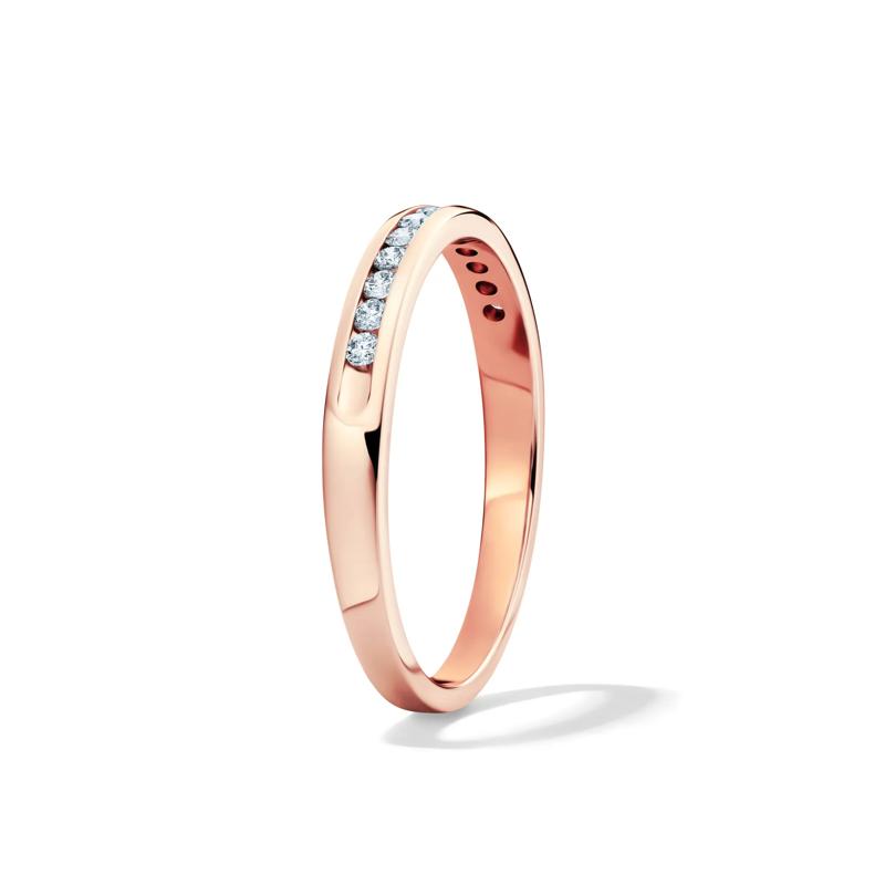 Diamond Wedding Band in 14K Rose Gold &#40;1/7 ct. tw.&#41; – Image 3 of 4