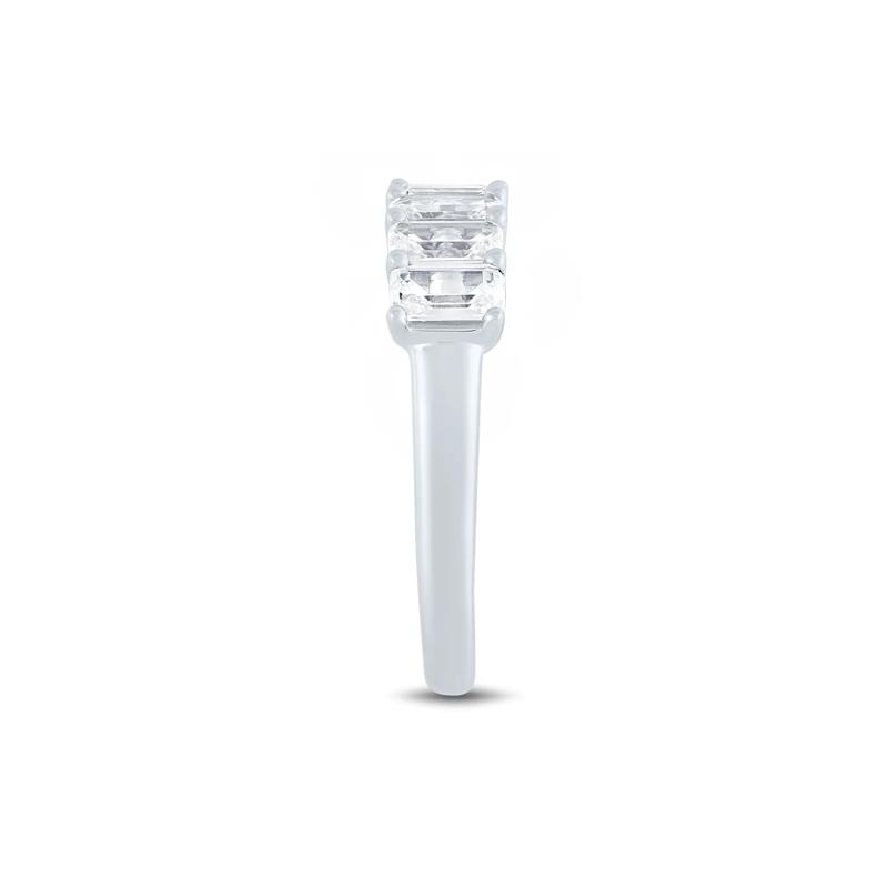 Lab Grown Diamond Five-Stone Emerald-Cut Band in 14K White Gold &#40;1 &frac12; ct. tw.&#41;  – Image 3 of 3