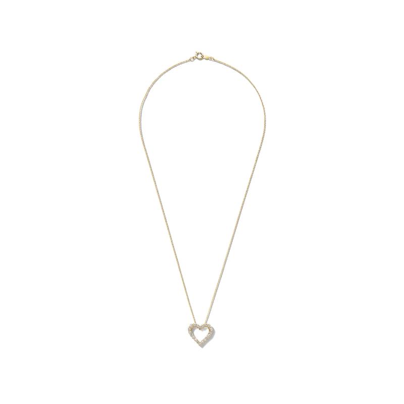 Lab Grown Diamond Heart Pendant in 14K Yellow Gold &#40;3/4 ct. tw&#41; – Image 2 of 3