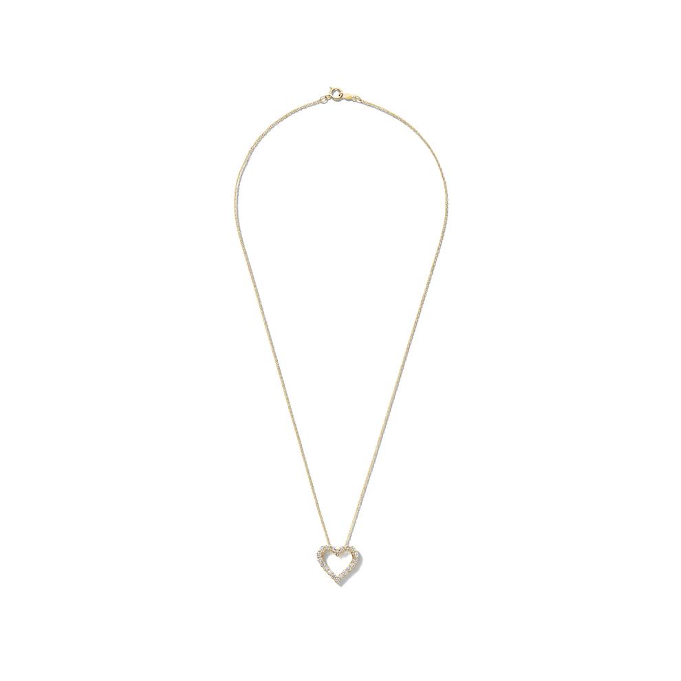 Lab Grown Diamond Heart Pendant in 14K Yellow Gold (3/4 ct. tw) – Image 2 of 4