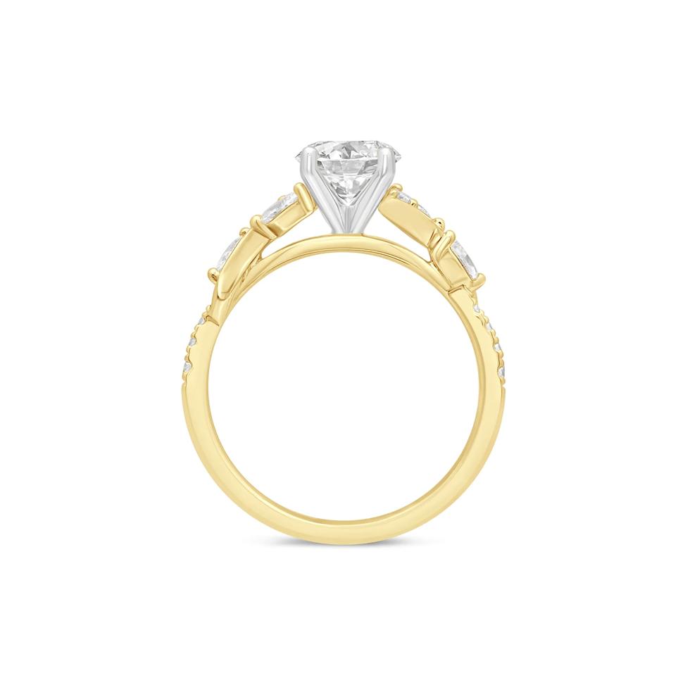 1/3 ct. tw. Diamond Semi-Mount Engagement Ring in 14K Yellow Gold (Setting Only) – Image 4 of 6
