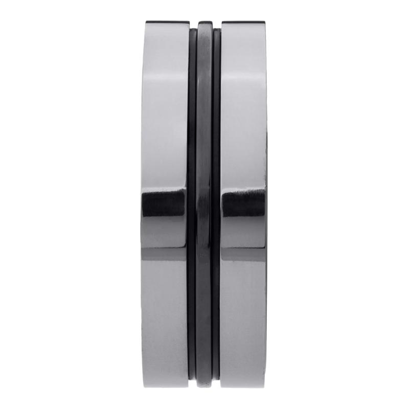 Men&rsquo;s Zirconium Inlay Wedding Band in Tantalum, 7MM – Image 3 of 3