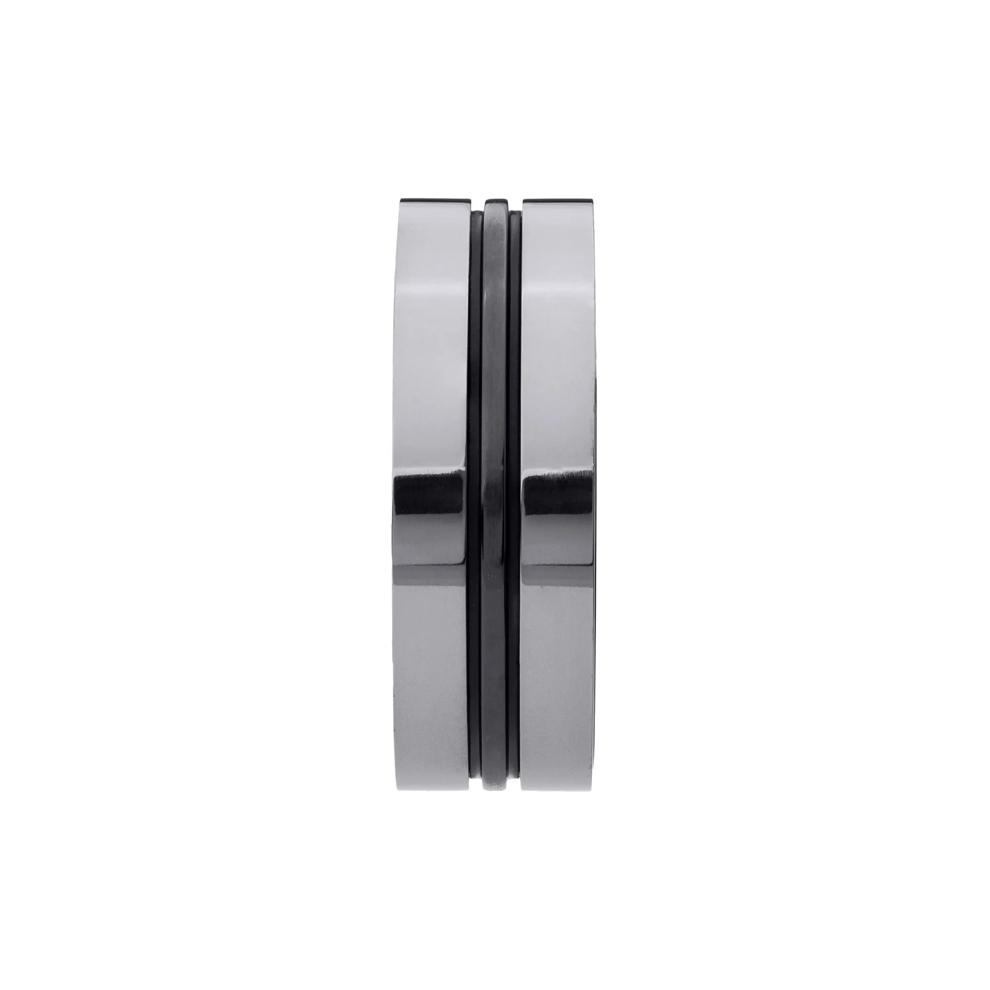 Men&rsquo;s Zirconium Inlay Wedding Band in Tantalum, 7MM – Image 3 of 3