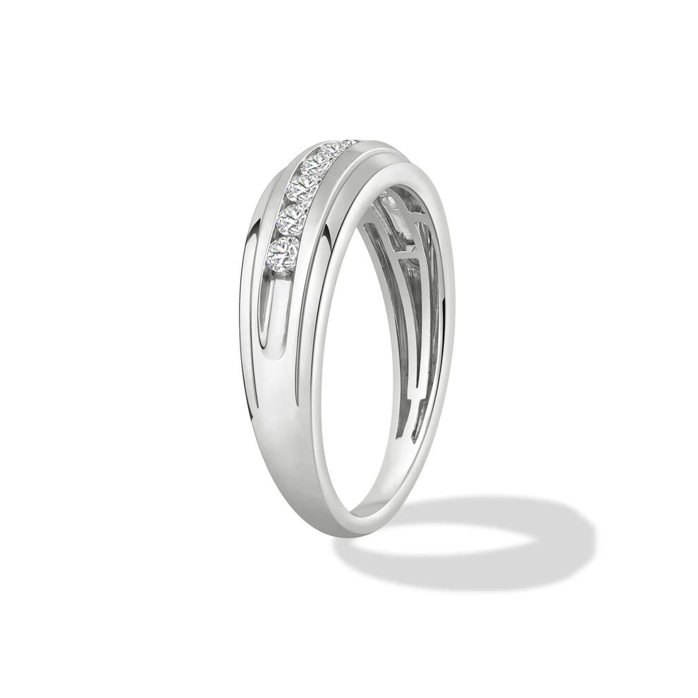 Men's Diamond Graduated Nine-Stone Band in 10K White Gold (1/2 ct. tw.) – Image 3 of 4