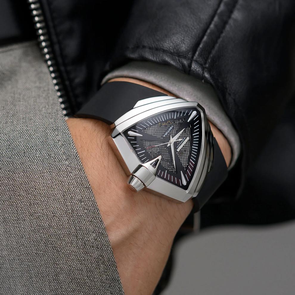 Men's Ventura XXL Auto Watch with Black Rubber Strap – Image 4 of 4