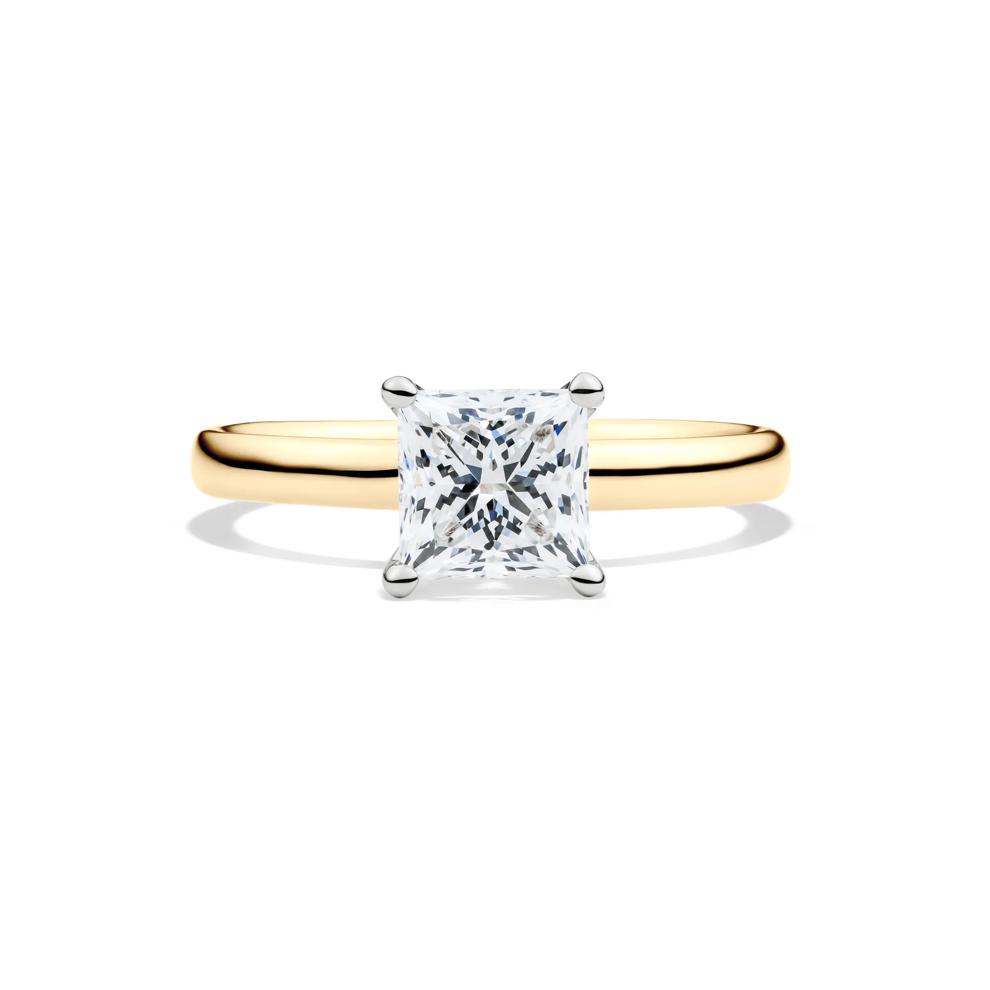 Diamond Princess Cut Solitaire Engagement Ring in 14K Yellow Gold (1 1/2 ct.) – Image 1 of 5