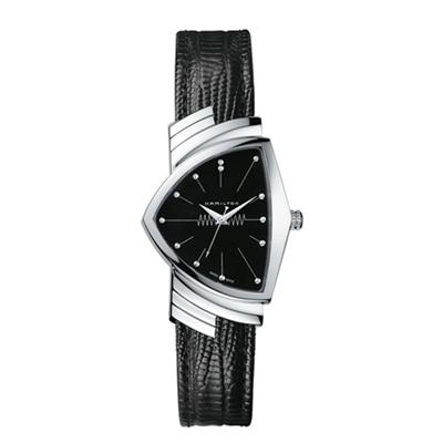 Ventura Watch with Black Leather Strap