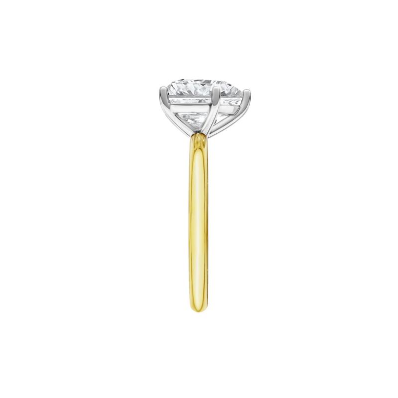 Lab Grown Diamond Heart-Shaped Solitaire Ring in 14K Yellow &amp; White Gold &#40;3 ct.&#41; – Image 3 of 4