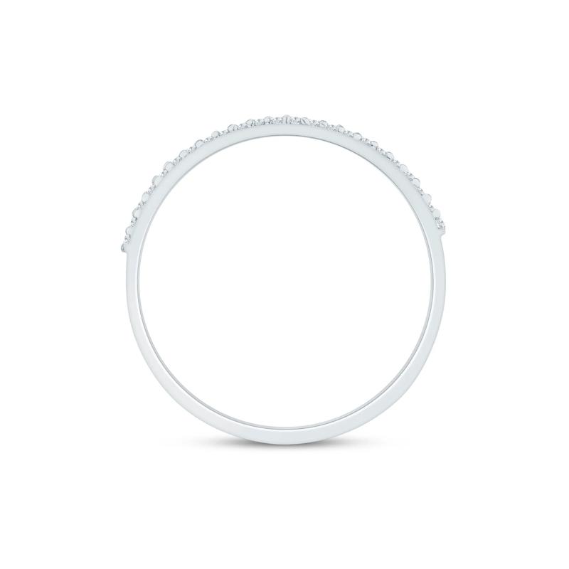 Double Row Diamond Stack Band in 10K White Gold &#40;1/8 ct. tw.&#41; – Image 2 of 3