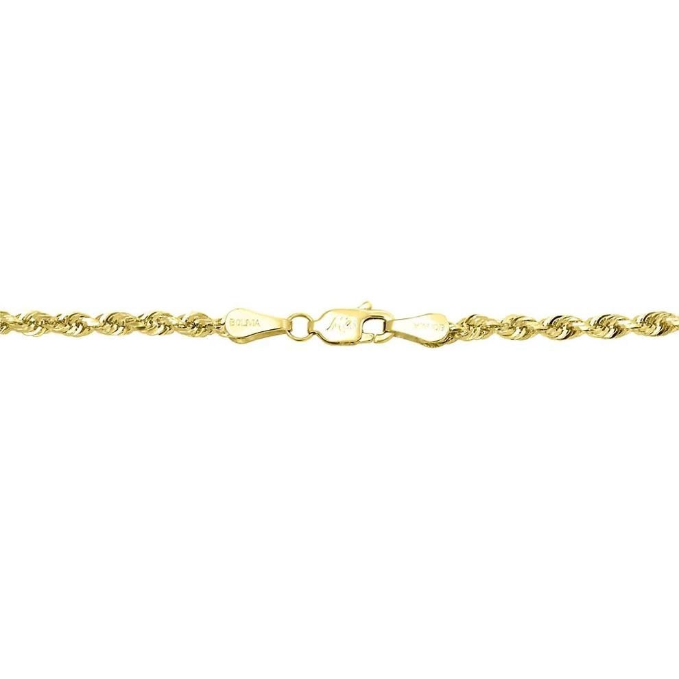 Light Glitter Rope Chain in 14K Yellow Gold, 24" – Image 2 of 3