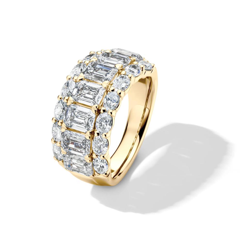 Lab Grown Diamond Multi-Row Band in 14K Yellow Gold (5 ct. tw.) – Image 4 of 4