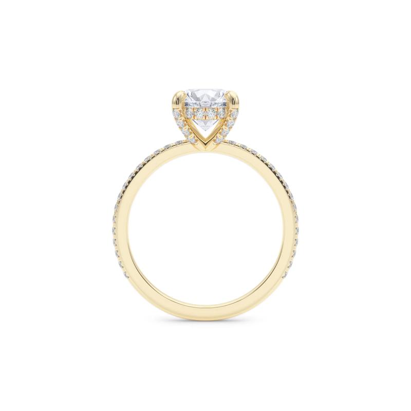 Round Center Diamond Engagement Ring in 18K Yellow Gold &#40;2 3/8 ct. tw.&#41; – Image 2 of 5