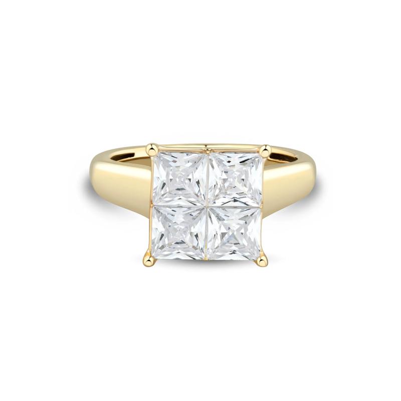 Lab Grown Diamond Composite Engagement Ring in 10K Yellow Gold &#40;3 ct. tw.&#41; – Image 1 of 3